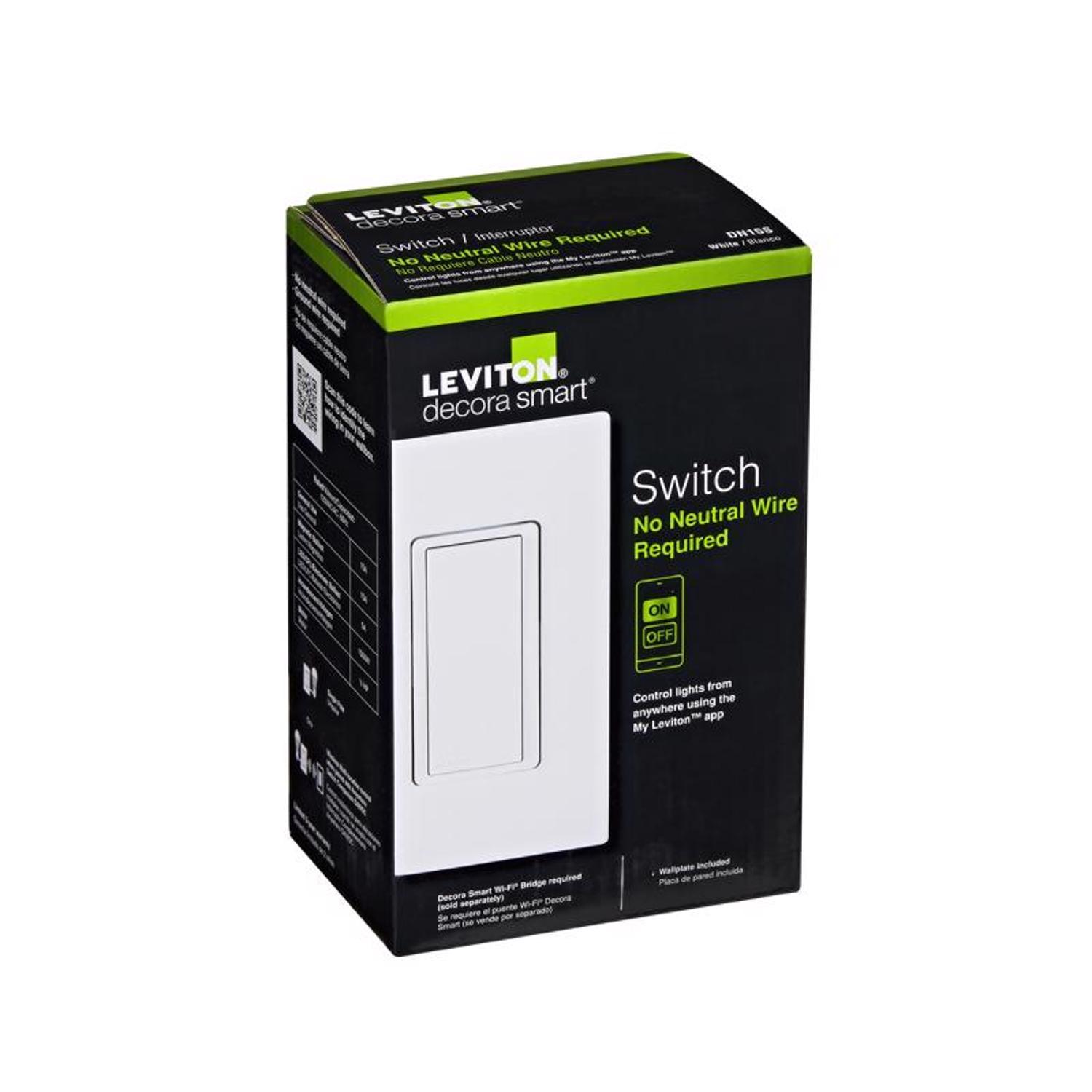Leviton Decora WiFi Smart SmartEnabled Light Switch White 1 pk Stine