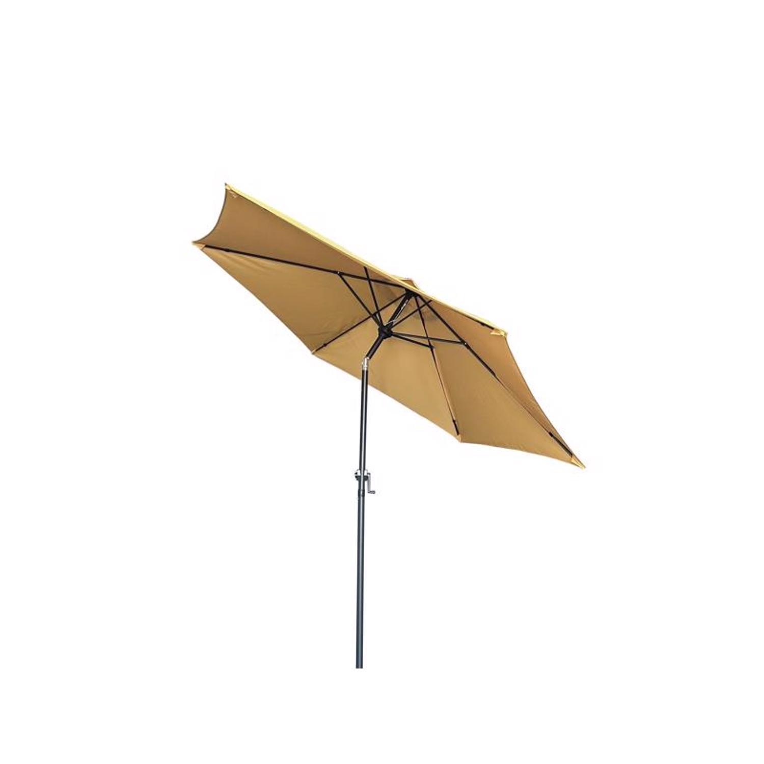 Living Accents 9 ft. Tiltable Yellow Market Umbrella