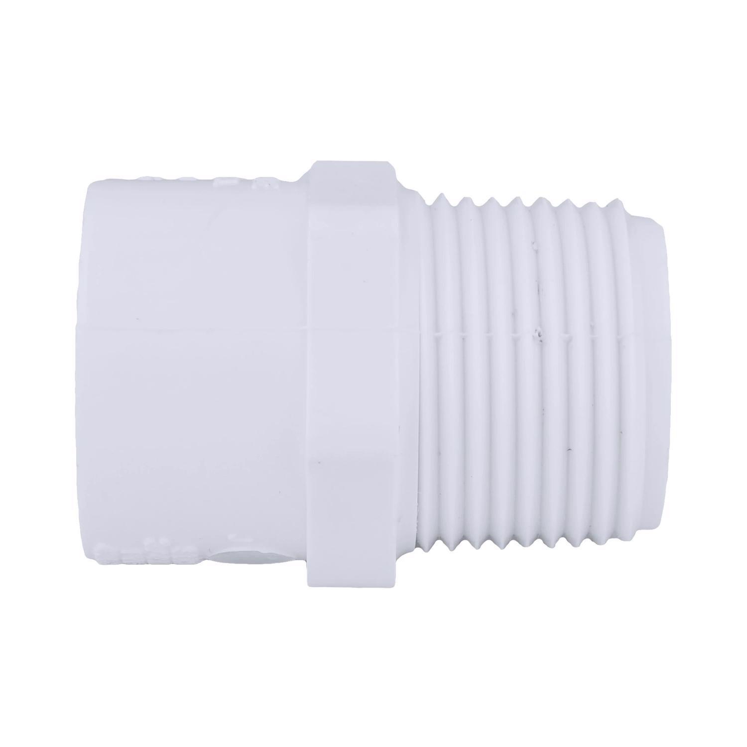 Charlotte Pipe Schedule 40 3/4 in. MPT X 1/2 in. D Slip PVC Pipe Adapter 1 pk