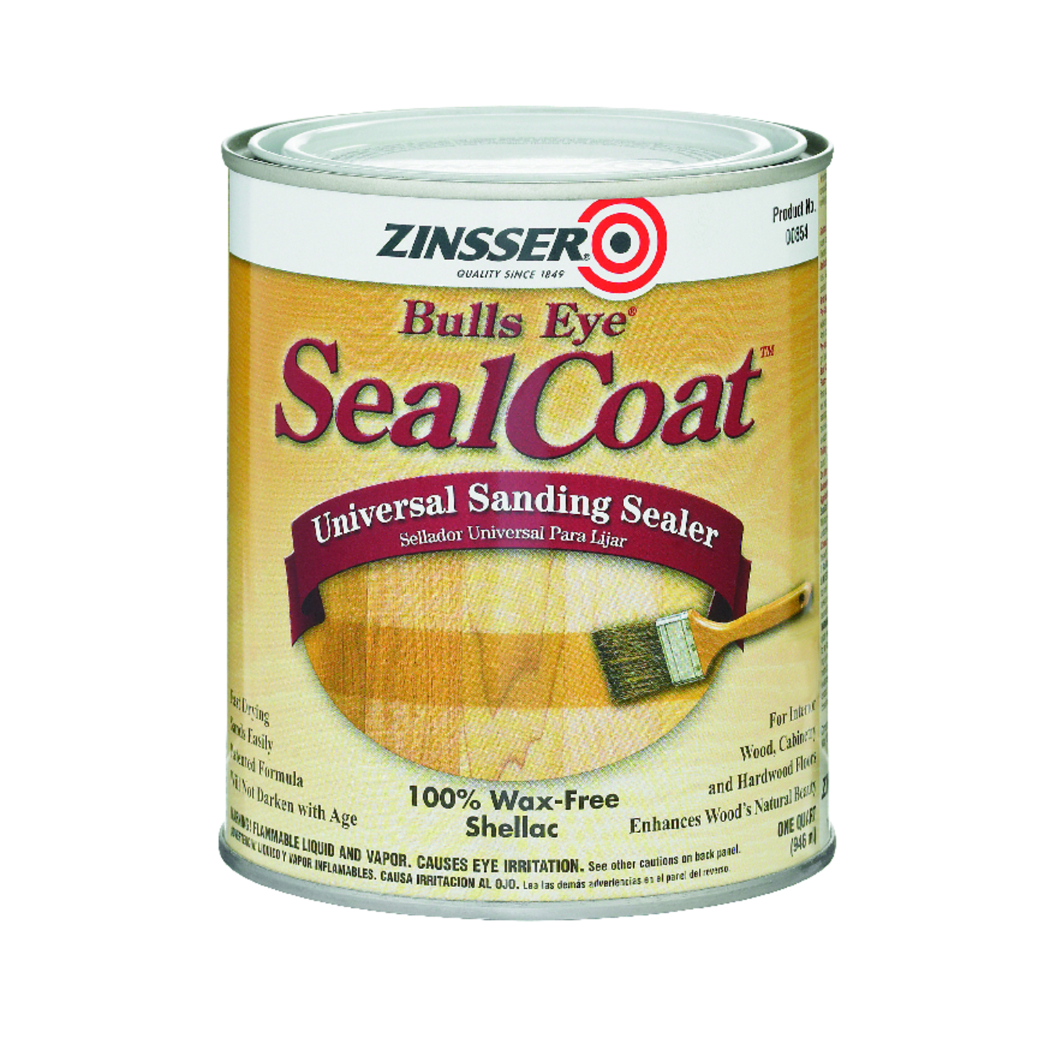 Zinsser Bulls Eye SealCoat Flat/Matte Clear OilBased Universal Sanding