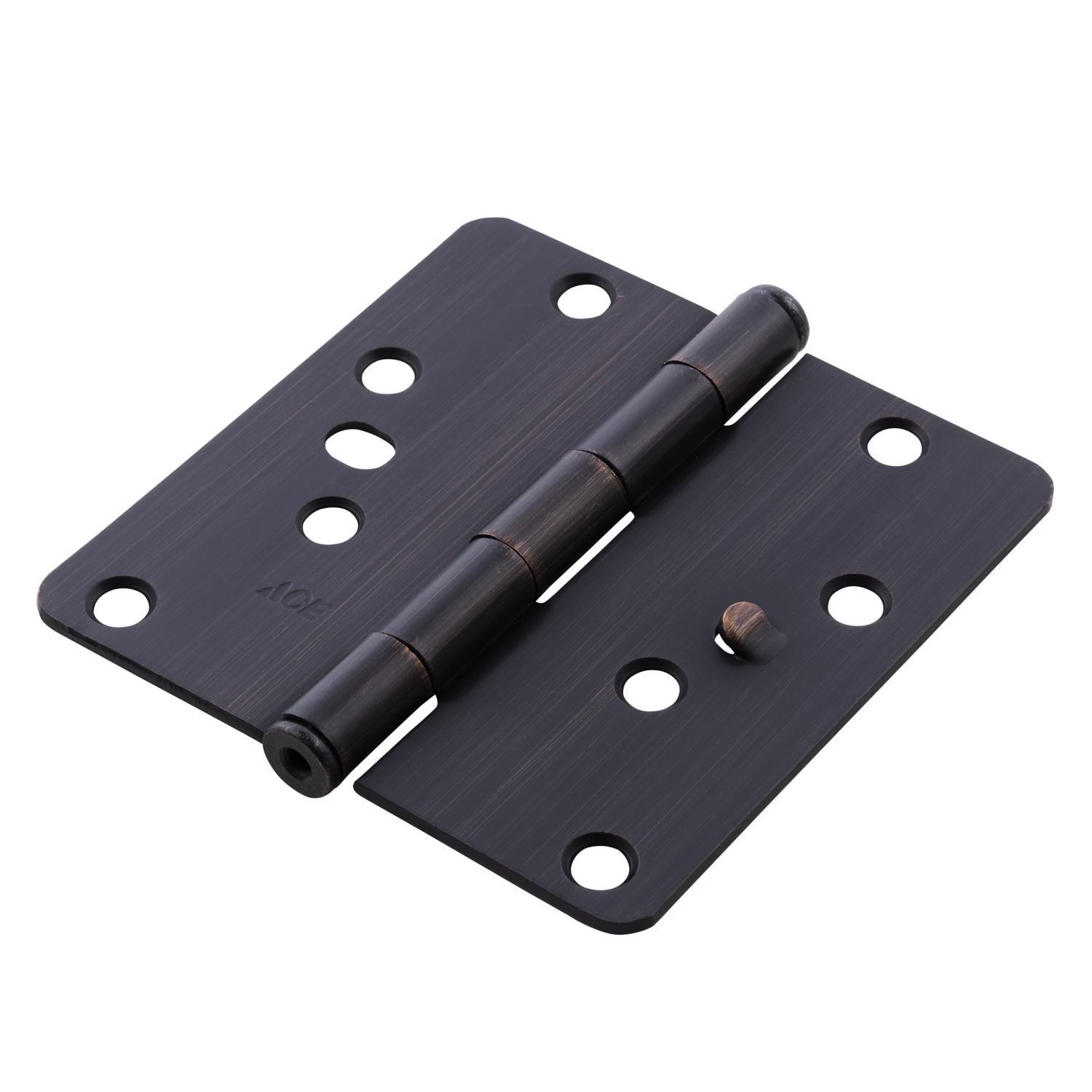 Ace 4 in. L Oil Rubbed Bronze Residential Door Hinge 1 pk