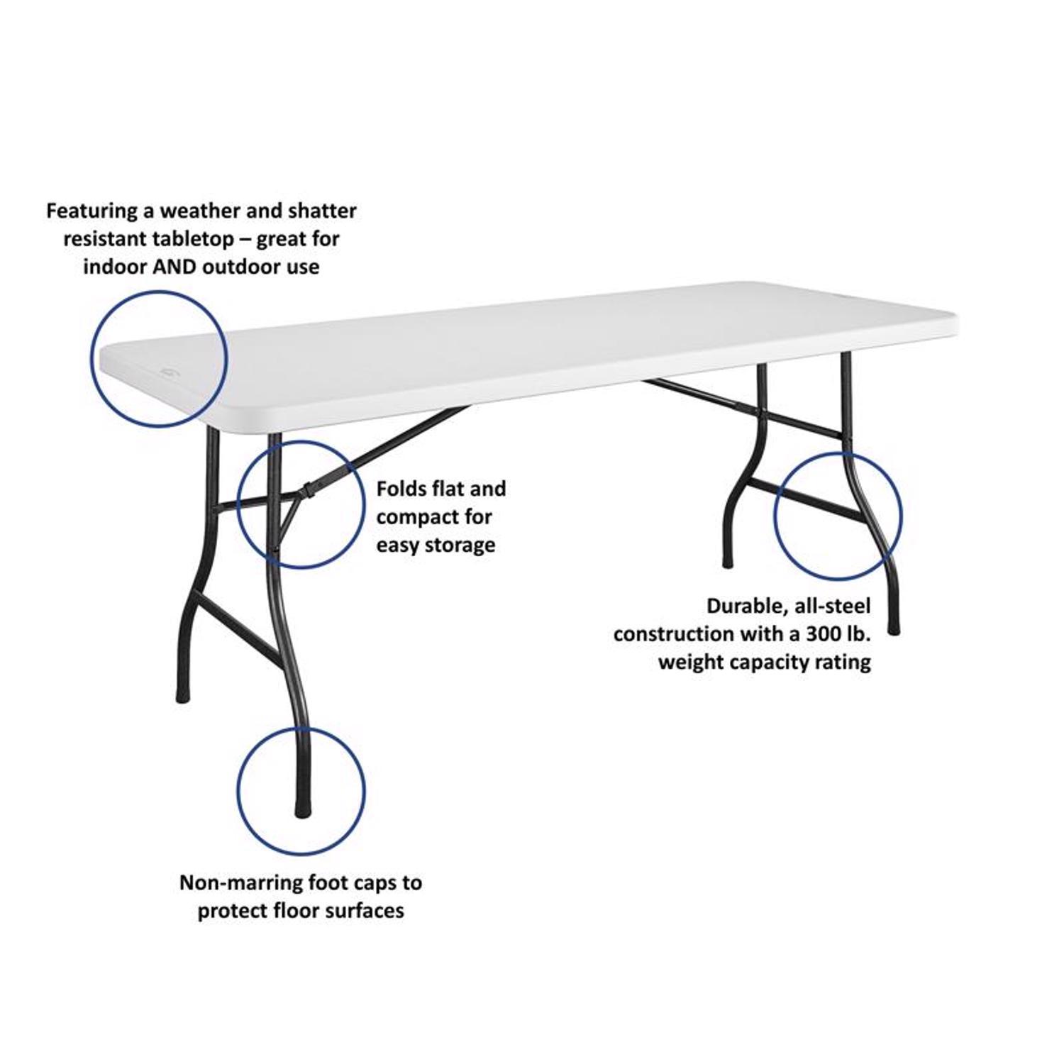 Cosco 29.6 in. W X 72 in. L Rectangular Table