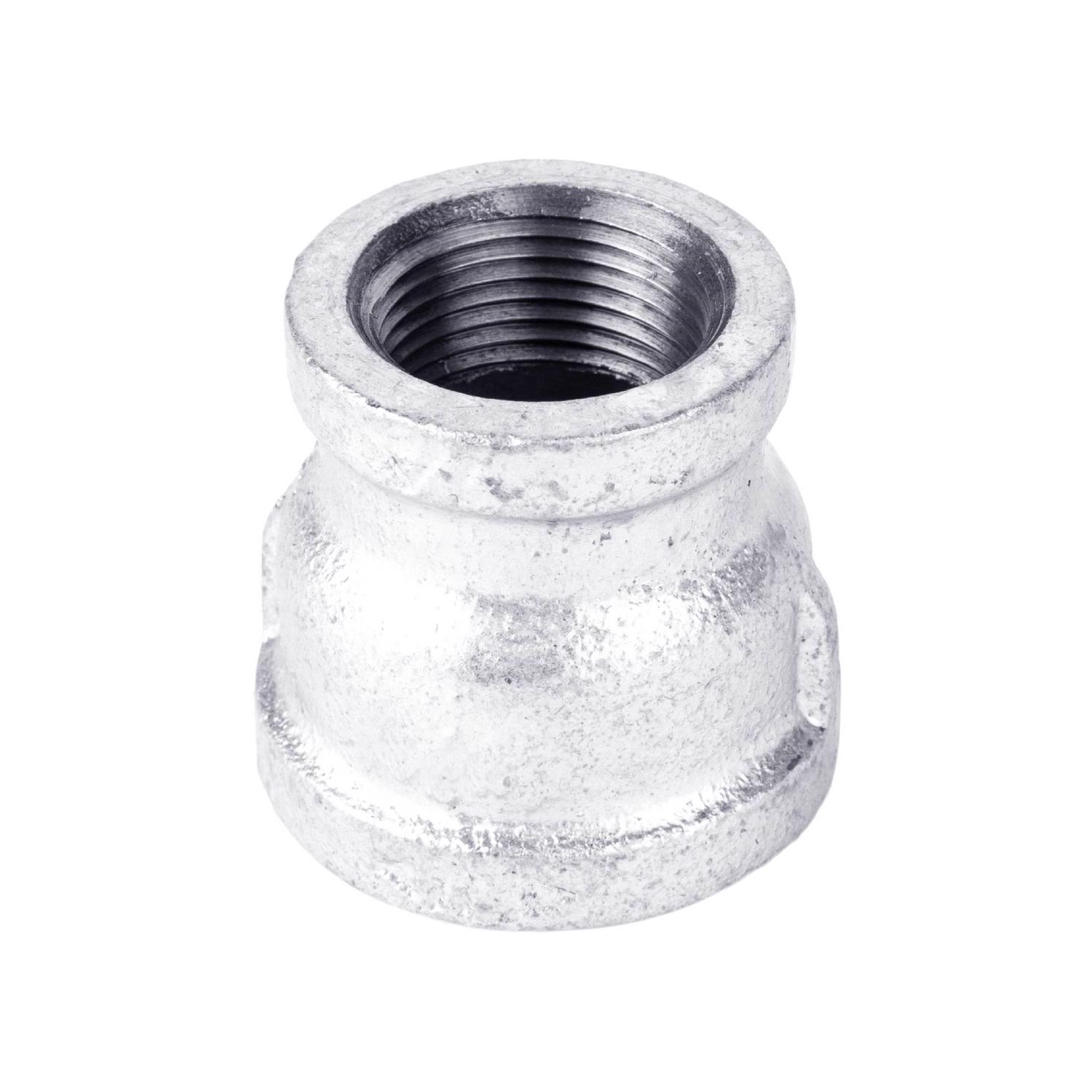 STZ Industries 1/2 in. FIP each X 3/8 in. D FIP Galvanized Malleable Iron Reducing Coupling