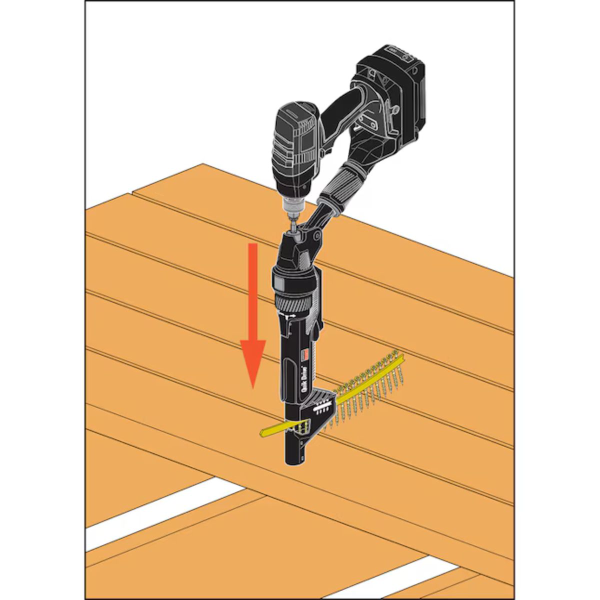 QUIK DRIVE BY SIMPSON STRONG TIE Quik Drive Project Pro Impact drill attachment