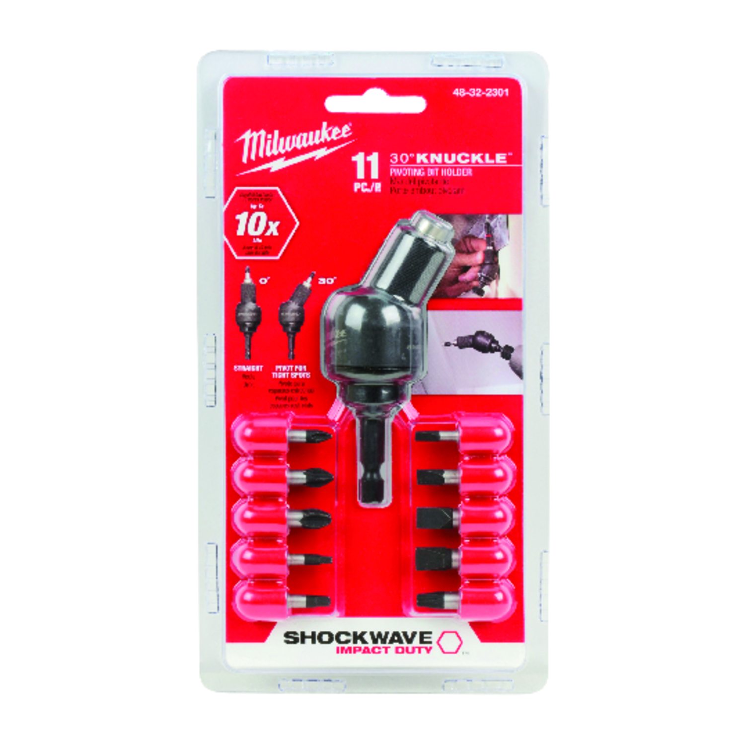 Milwaukee Shockwave Assorted 1 in. L Elbow Screwdriver Bit Set Steel 11 pc