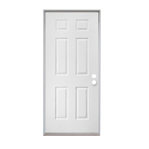 Steel Front Door Slab Left Hand - 32 In x 80 In