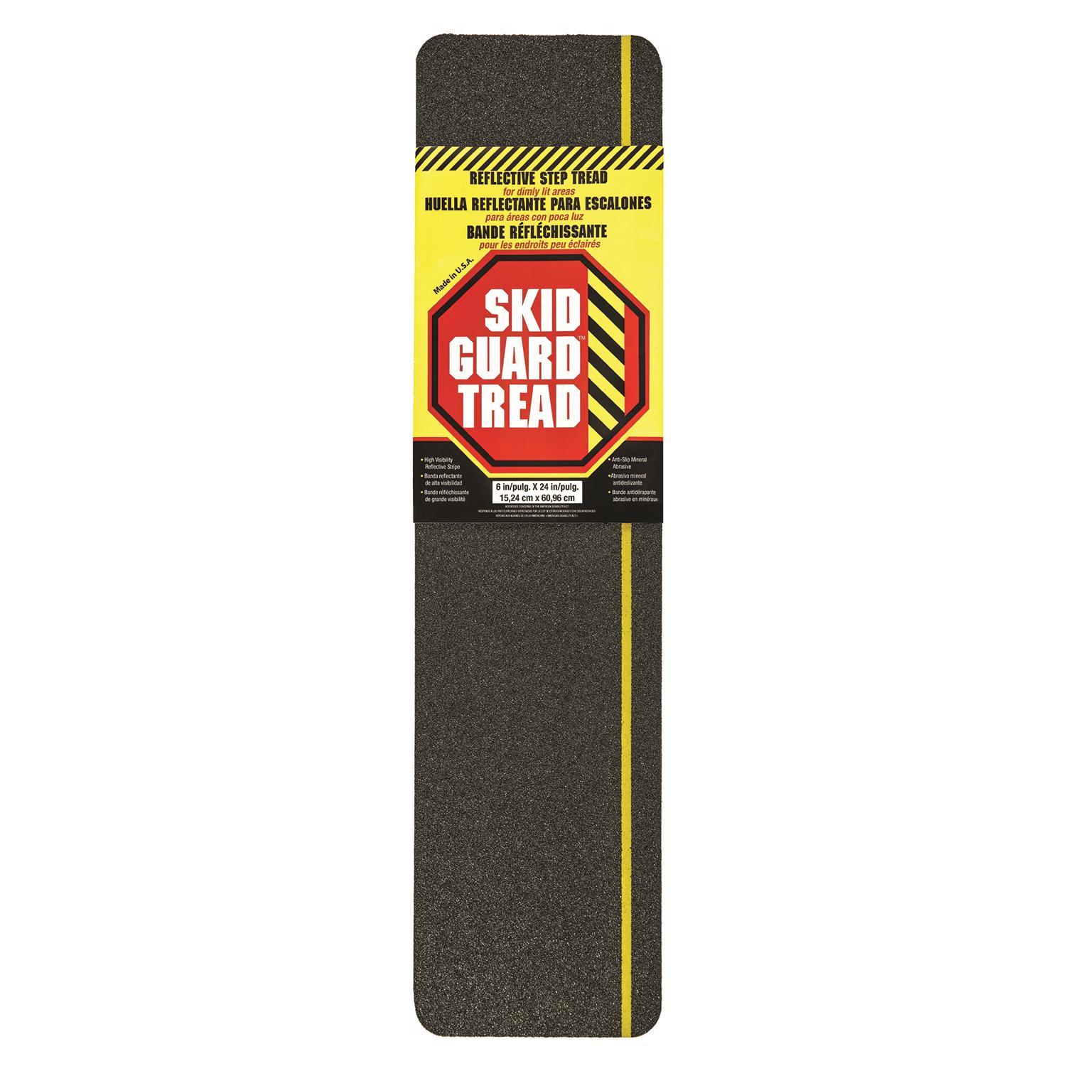 Skid Guard 6 in. W X 24 in. L Black/Yellow Stair Tread