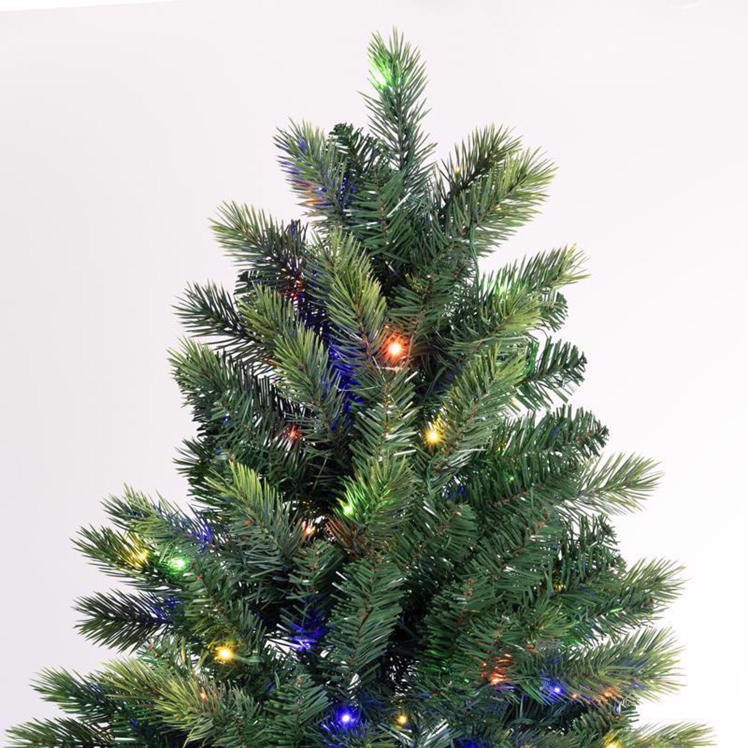 Holiday Bright Lights 1-2 Tree 7 ft. Full LED 450 ct Cayce Pine Color Changing Christmas Tree
