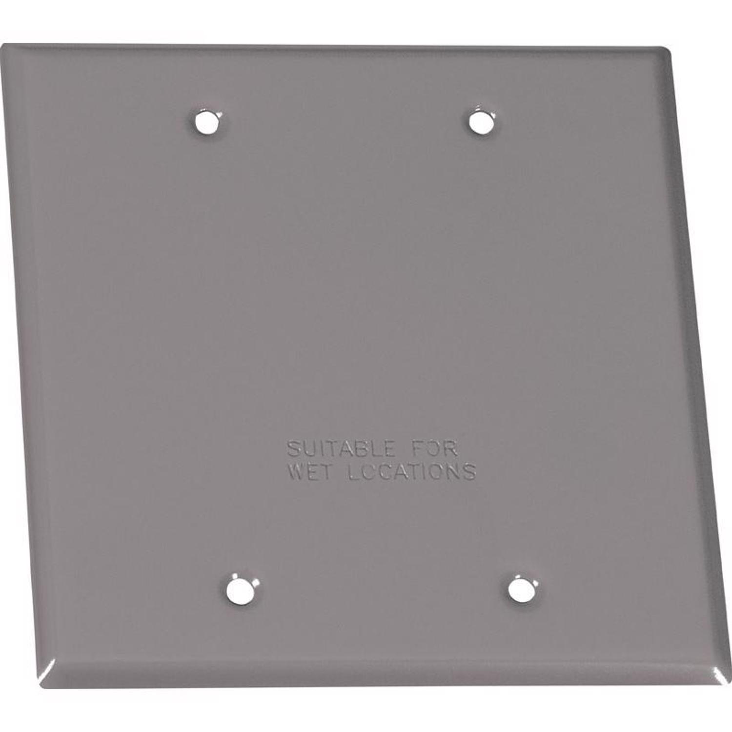 Sigma Engineered Solutions Square Steel 2 gang 4.49 in. H X 4.49 in. W Flat Box Cover