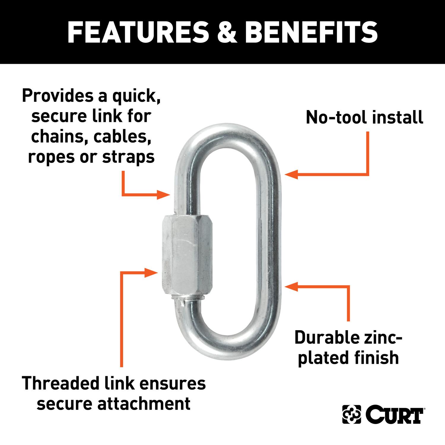 CURT 1760 lb. cap. 5/16 in. Quick Link