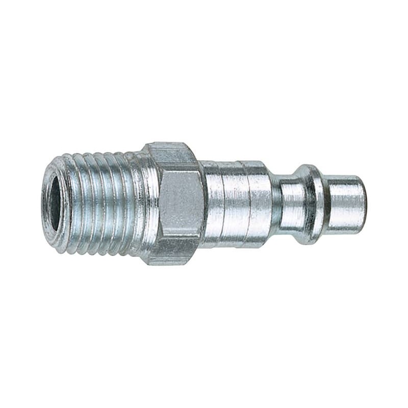 Tru-Flate Steel 1/4 in. I/M Style Plug 3/8 in. Male 1 pc
