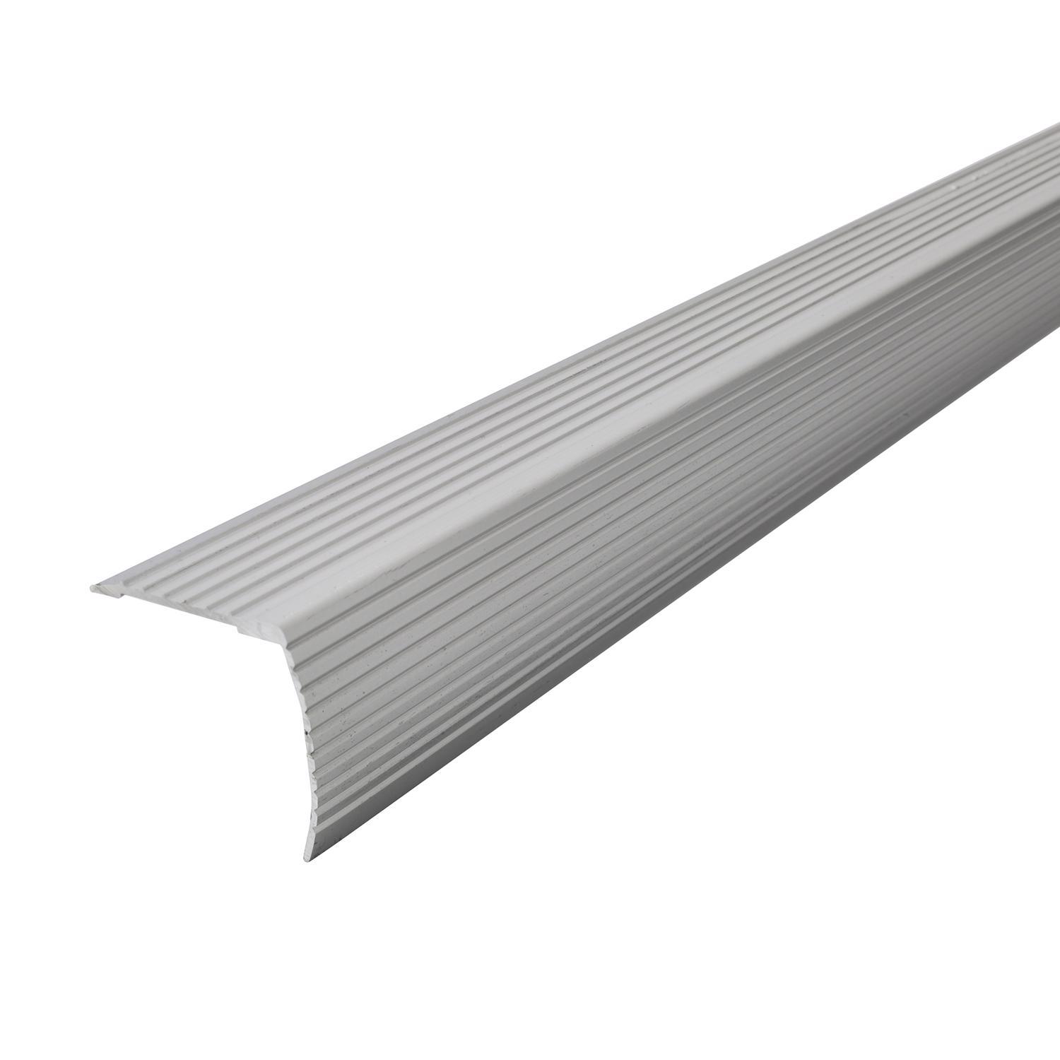 M-D Building Products CINCH 1.125 in. H X 1.125 in. W X 36 in. L Satin Silver Aluminum Stair Edge
