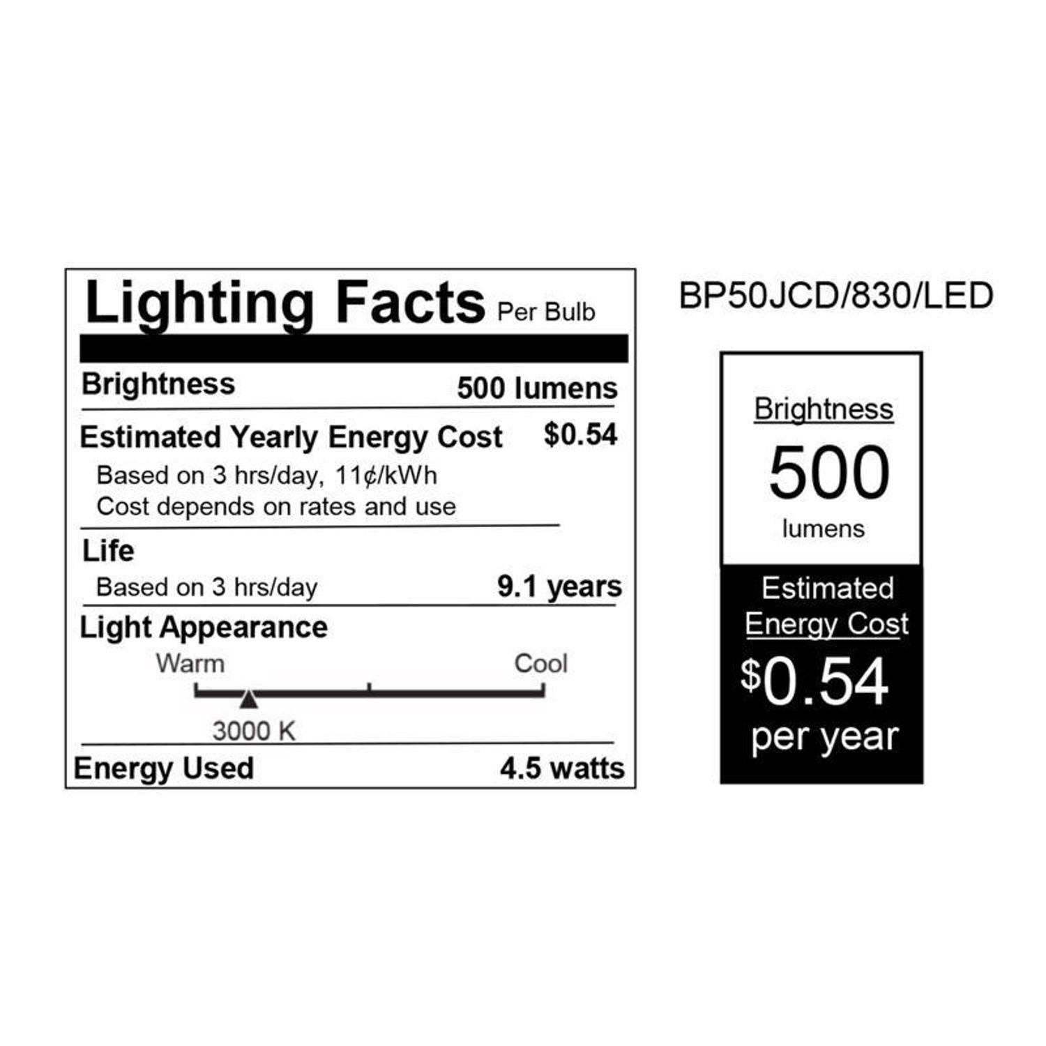 Feit T4 GY6.35 LED Bulb Bright White 50 Watt Equivalence 1 Pack