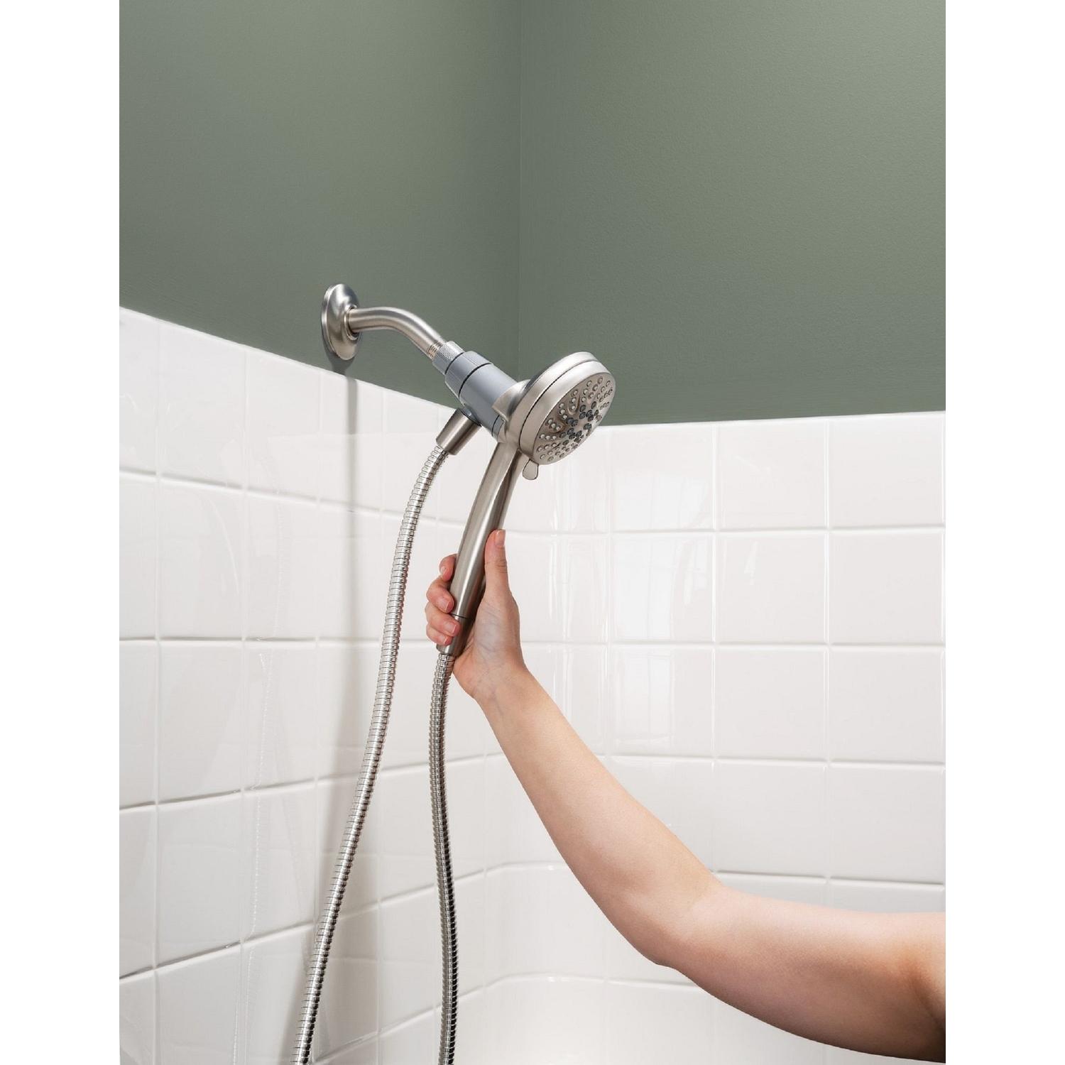 Moen Engage Brushed Nickel 6 settings Handheld Showerhead 1.75 gpm