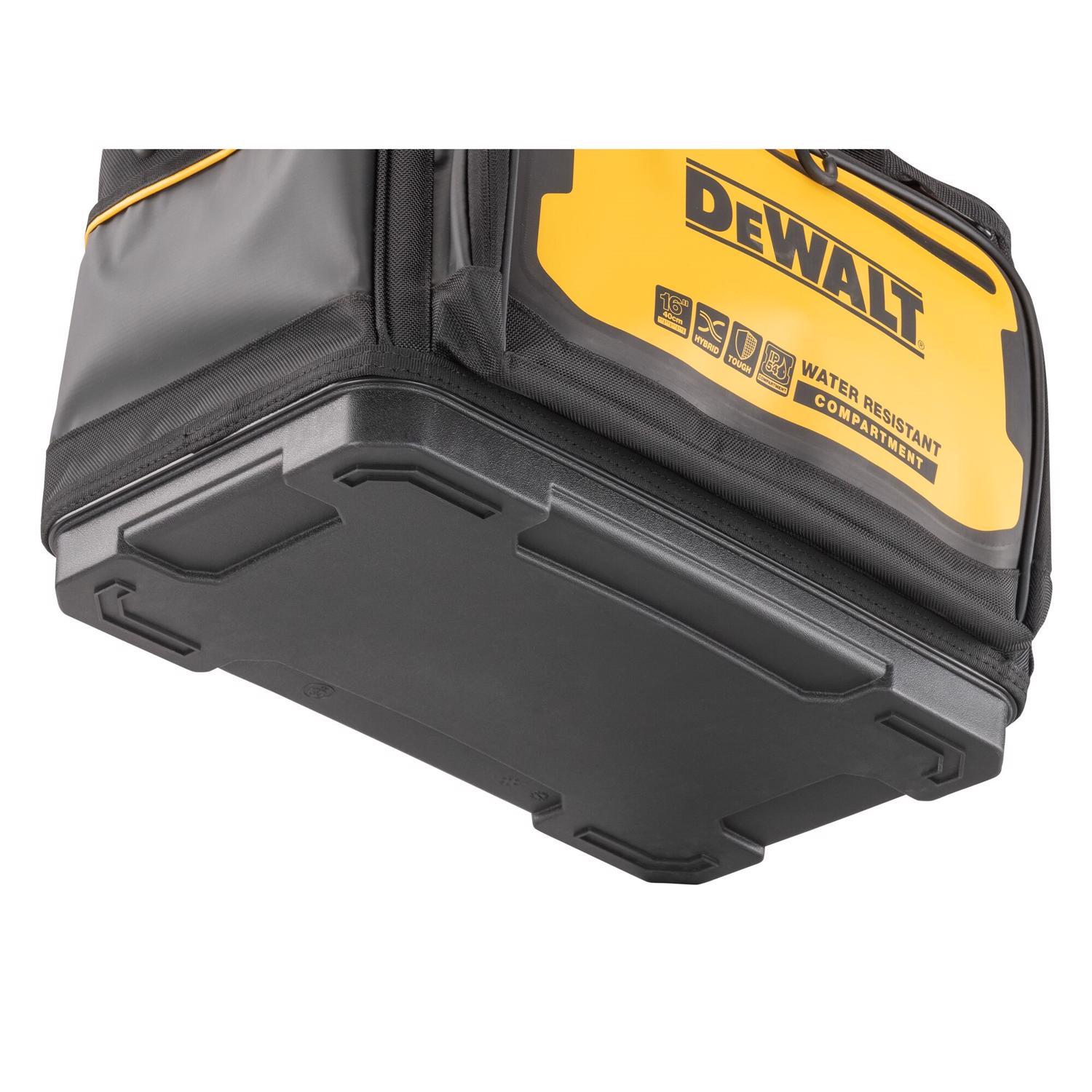 DEWALT Polyester/Tarpaulin Open Mouth All-Purpose Tool Bag 19 pocket Black/Yellow 1 pc