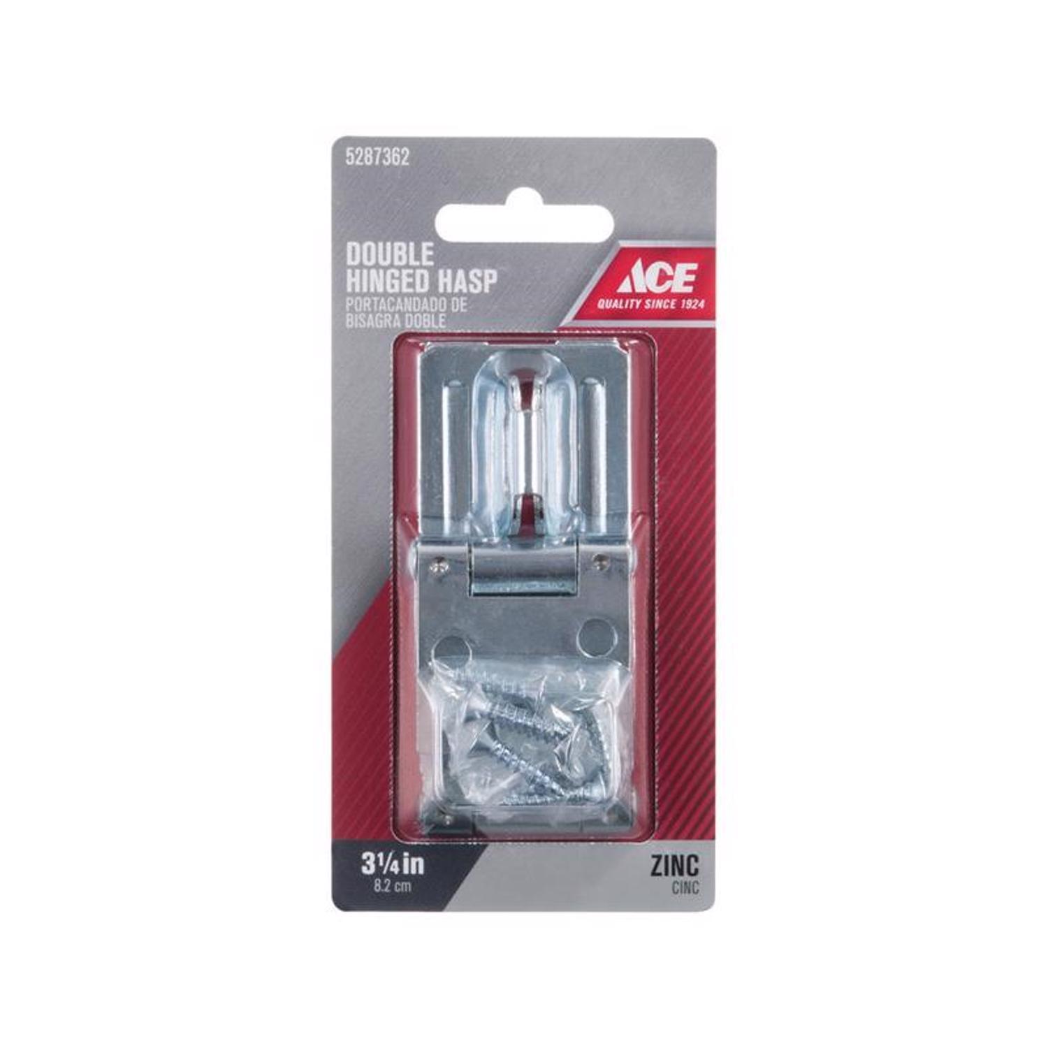 Ace Zinc 3-1/4 in. L Double Hinge Safety Hasp