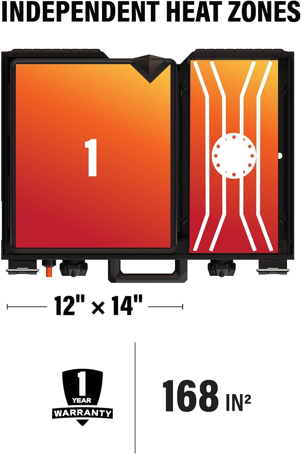 Blackstone 12 in. x 14 in. Camping Griddle with Side Burner