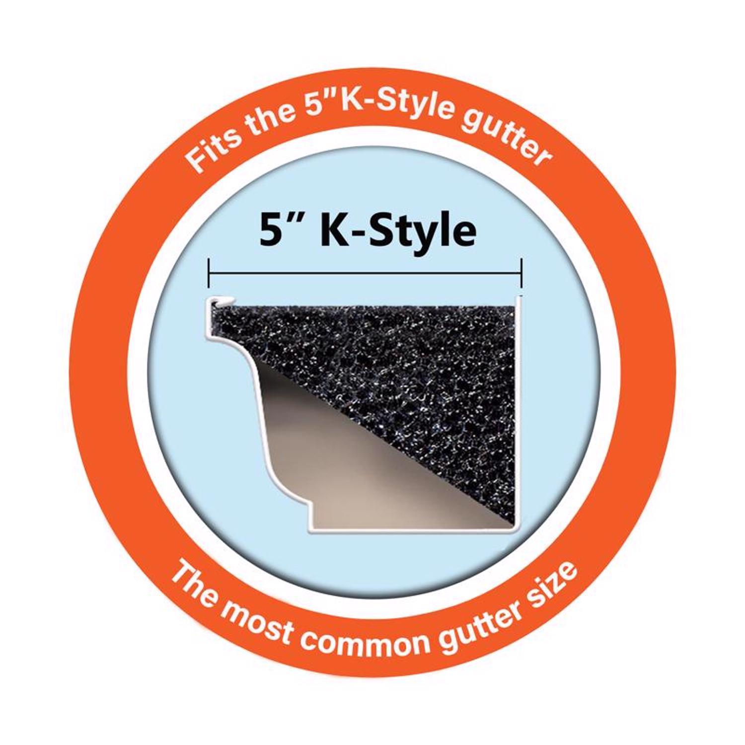 GutterFoam 5 in. W X 48 in. L Black Polyester Foam Gutter Guard 1 pk