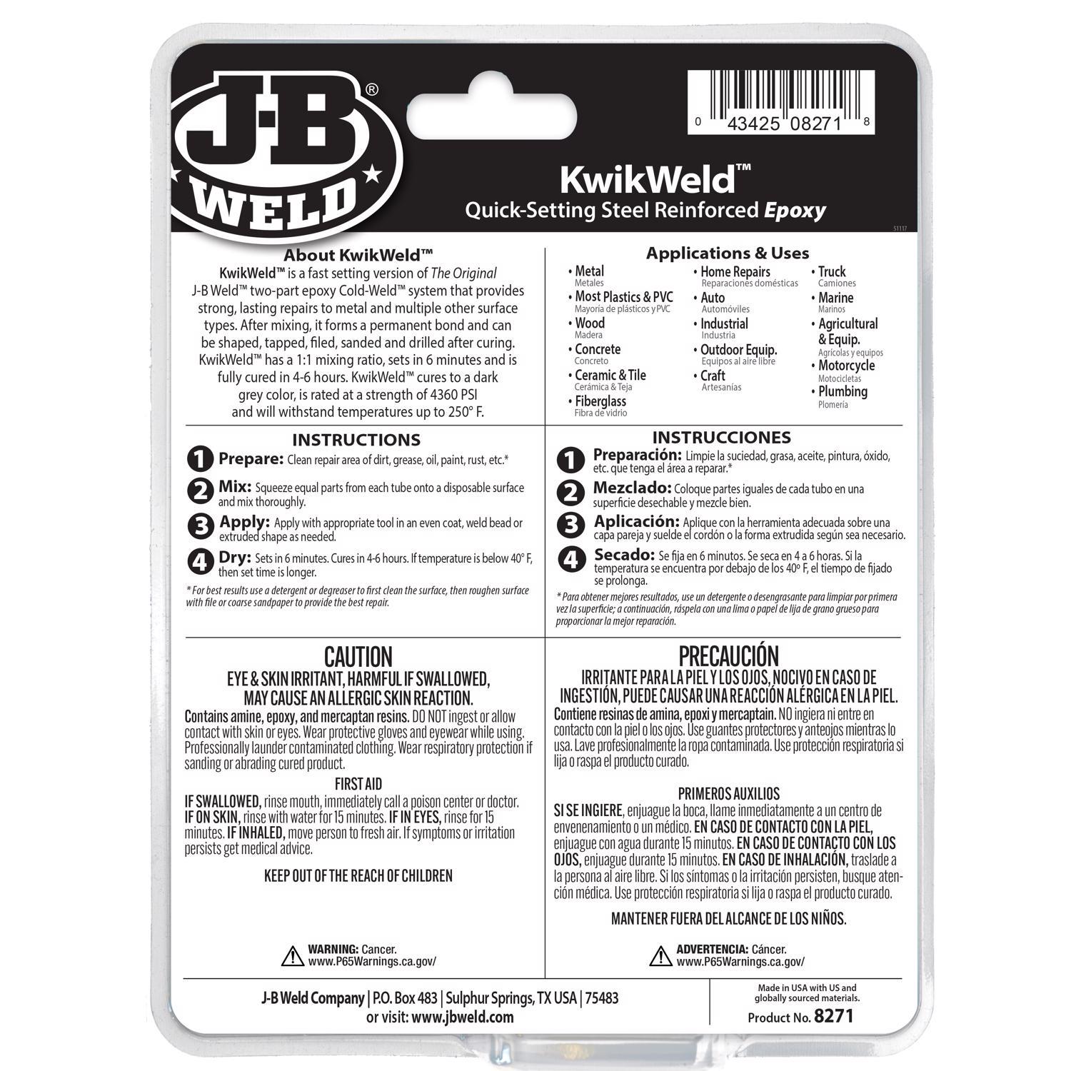 J-B Weld KwikWeld High Strength Automotive Adhesive Paste 10 oz