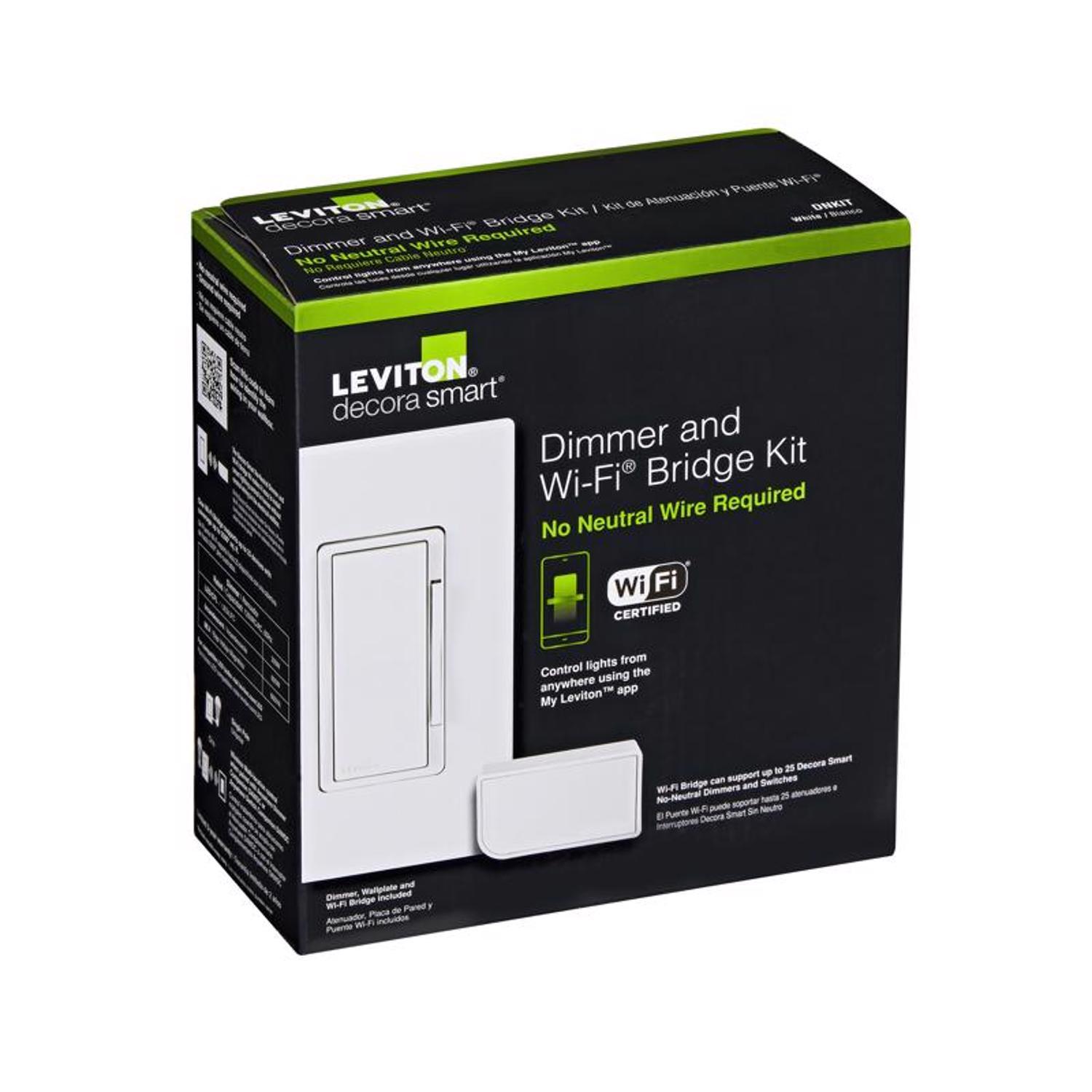 Leviton Decora White Wifi Smart Dimmer Switch with Remote Control Smart Bridge 1 Pack Stine Home Yard The Family You Can Build Around