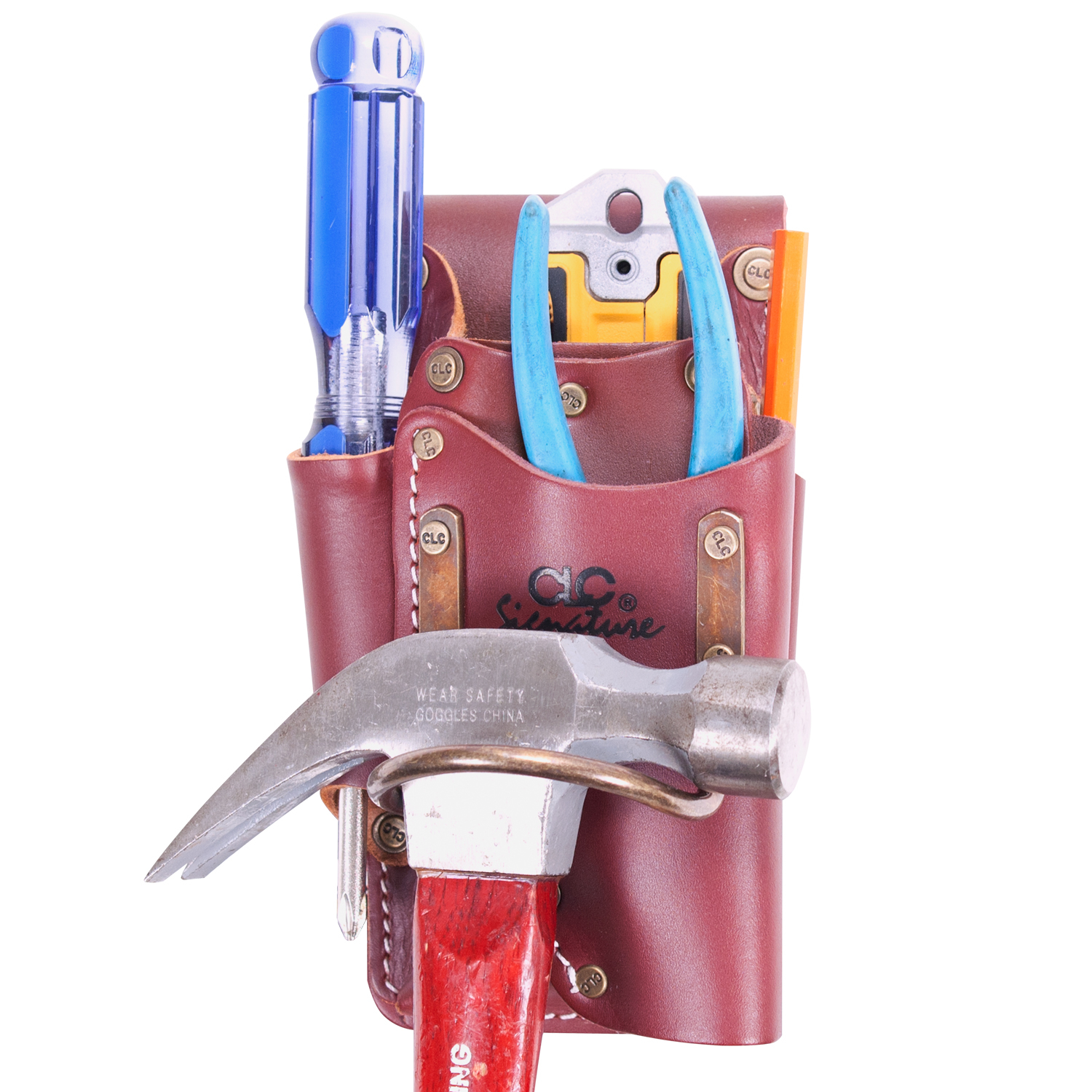CLC Signature Elite 4 pocket Leather Tool Holder Brown