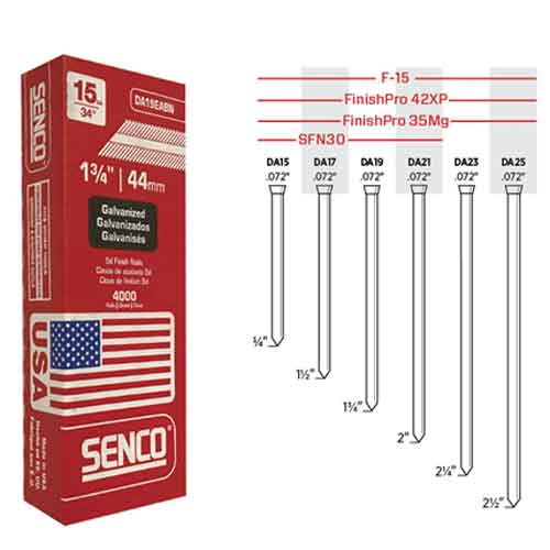 Nail Sen Finish 15ga Galv 1-3/