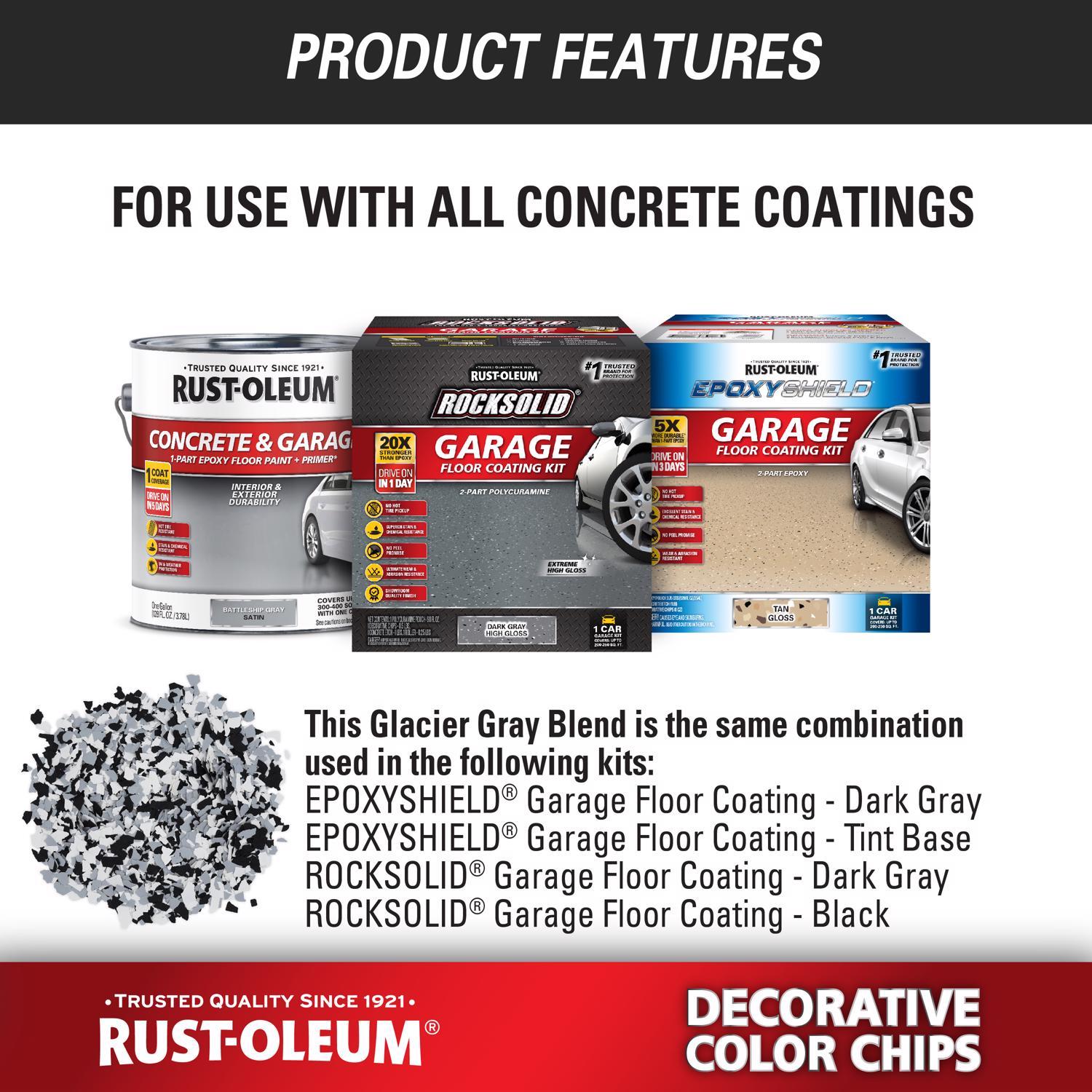 Rust-Oleum Indoor and Outdoor Glacier Gray Blend Decorative Color Chips 1 lb