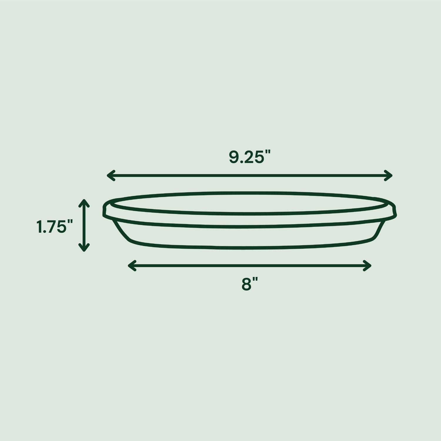 Bloem Terra 1.75 in. H X 8 in. W X 9.25 in. D Resin Traditional Plant Saucer Terra Cotta