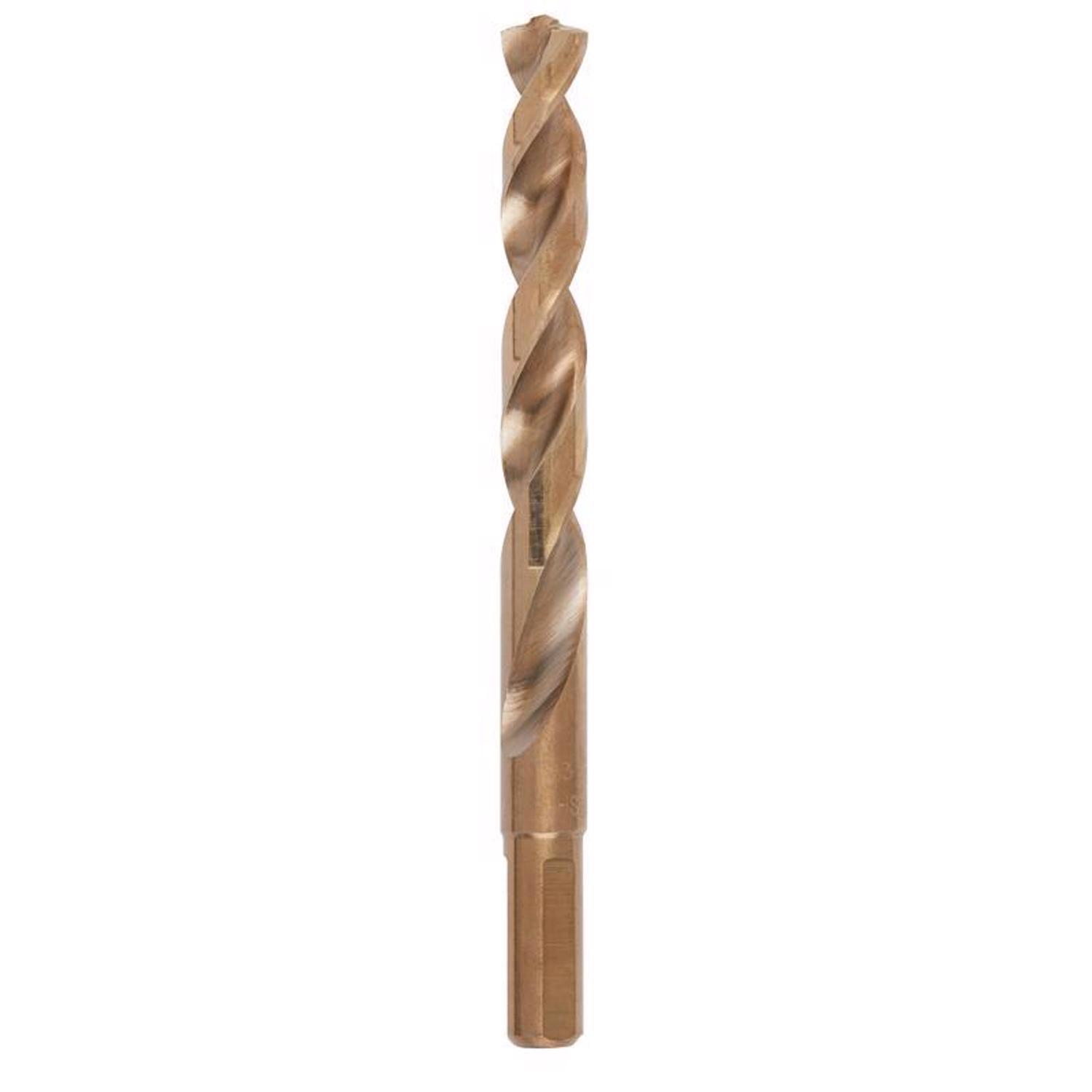 Milwaukee Red Helix 13/32 in. X 4.80 in. L Metal Thunderbolt Drill Bit 3-Flat Shank 1 pc